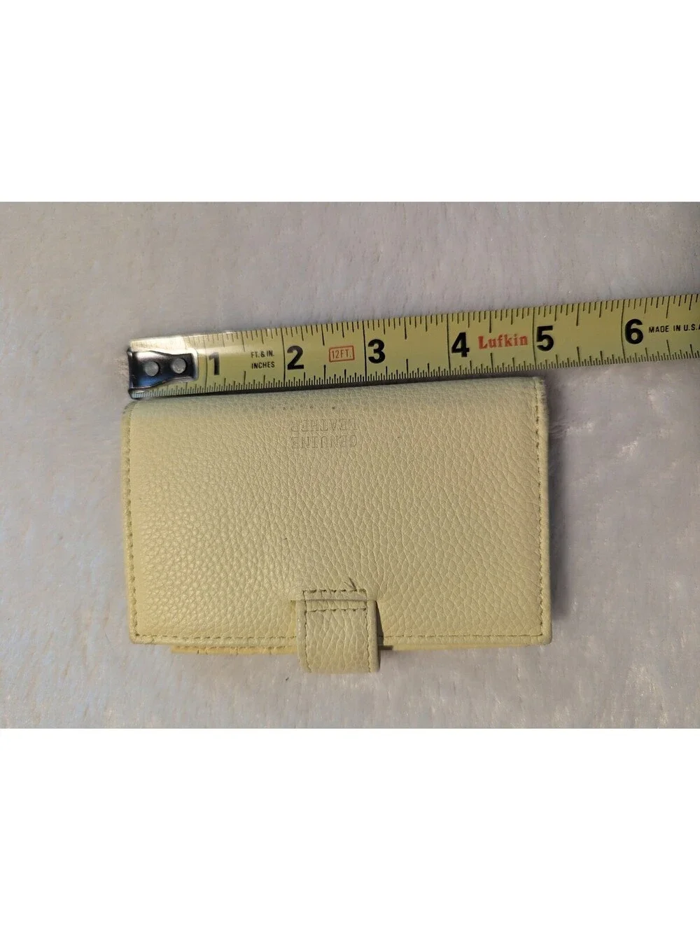 Genuine Leather Yellow Wallet with Multiple Card Slots